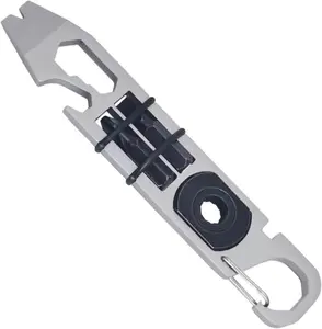 GJAHSH Multi-Functional EDC Pry Bar & Pocket Tool, Heavy-Duty Keychain Crowbar with Screwdriver, Cool Gadget for Men Every Day Carry