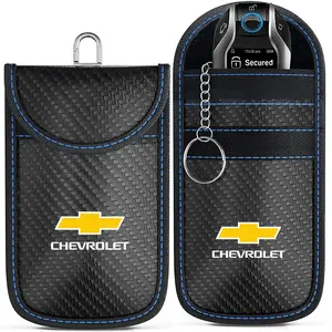 Faraday Cage Car Key Signal Blocker Pouch, Storage for Remote Controls, Auto Accessories for Chevrolet Models, Secure Your Keys