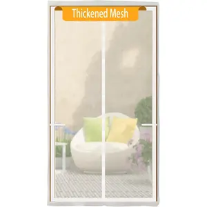 Upgraded magnetic screen door thicker 250gm reinforced mesh36 longer magnets retractable screen door mesh magnetic closure for single front door