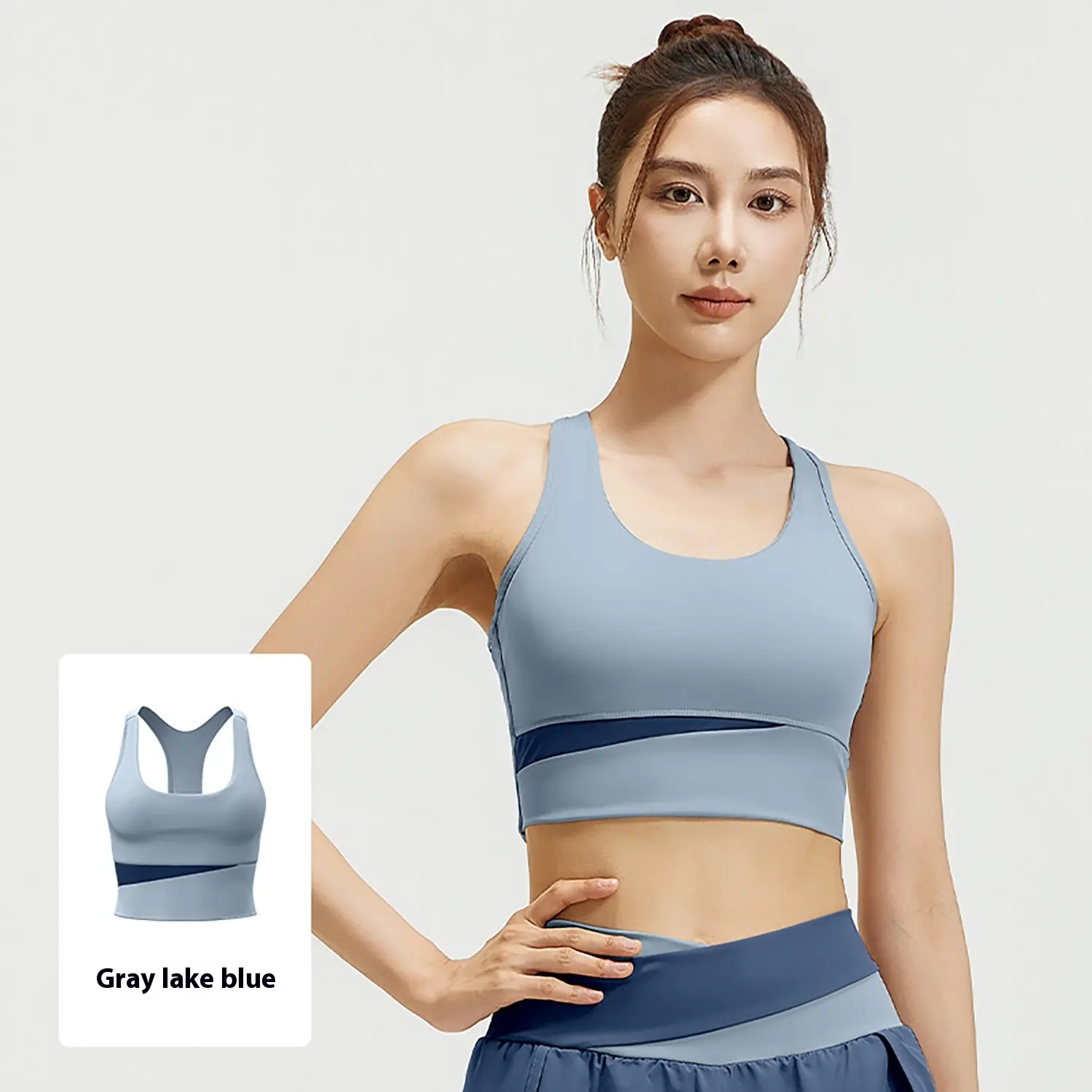 Zunkou Qjb New Removable Chest Pad Beauty Back Workout Exercise Underwear Yoga High Strength Shockproof Sports Bra bra binder tank top tummy control have  sculpt  touch  waist  trainer zipper corset body shaper Women's Padded V-Neck Sports Bras