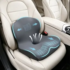 Ergonomic Memory Foam Car Seat Cushion with Back Support, Comfort Seat Pad for Driving, Office Chair & Travel, Pressure Relief with Tailbone Cutout