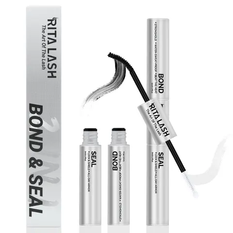 RITALASH 2-in-1 Dual-Ended Lash Bond & Seal, Long-Lasting No Flaking & Waterproof Eyelash Adhesive & Sealer for Clusters, Ideal for Sensitive Eyes, Eye Makeup