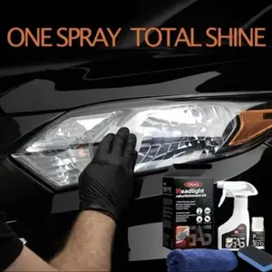 No Polishing, Atomization Cleaning, Car Headlight Renovation Repair Liquid, Car Light Crystal Plating Liquid Yellowing, Detergent Polishing Set, Car Maintenance, Vehiclesr Beauty, Headlight Polishing Agent, Restorer Kit, Headlight Restoration Kit