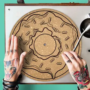 Donut Turntable Slipmat - Audiophile-Grade Cork | Quetzal Studio