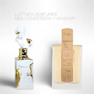 Lattafa Her Confession + Angham Fragrance Bundle – 2 x 100ml Eau de Parfum – A Sophisticated Duo for Women