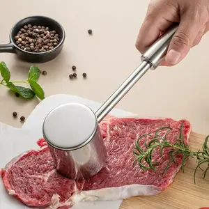 Stainless Steel Meat Tenderizer Hammer, Kitchen Tool for Beef Tenderizing, Home & Commercial Use, Muscle Breaker, Cooking Essential