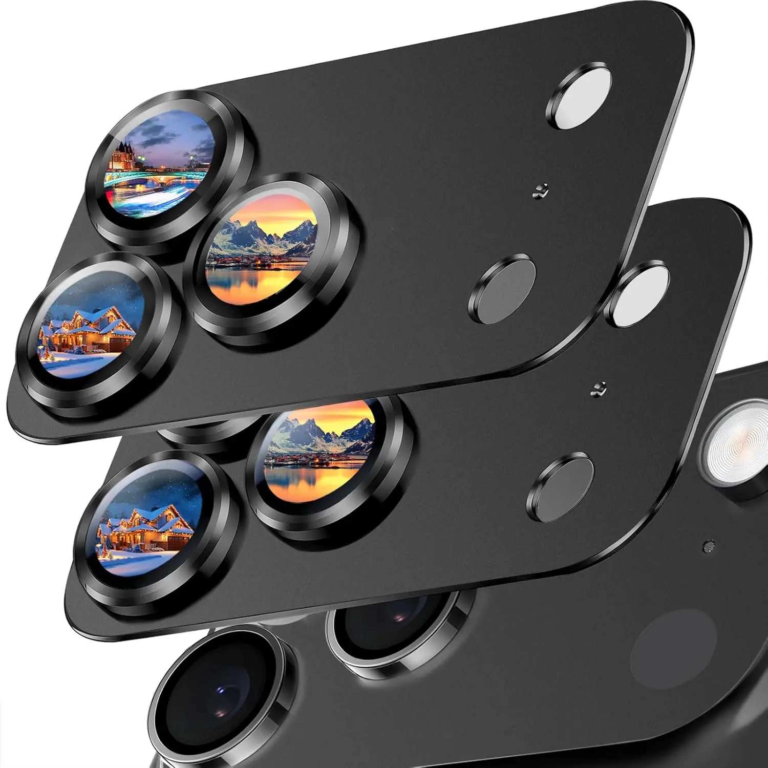 2 Pack Camera Lens Protector for iPhone 17 Pro Max Accessories – Metal Aluminum Alloy Tempered Glass Camera Protector, Military Grade Shatterproof, Case Friendly – Silver, Aesthetic, Cover