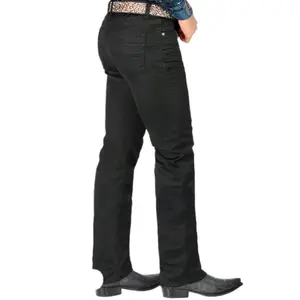 Pantalón Vaquero Liso en Negro