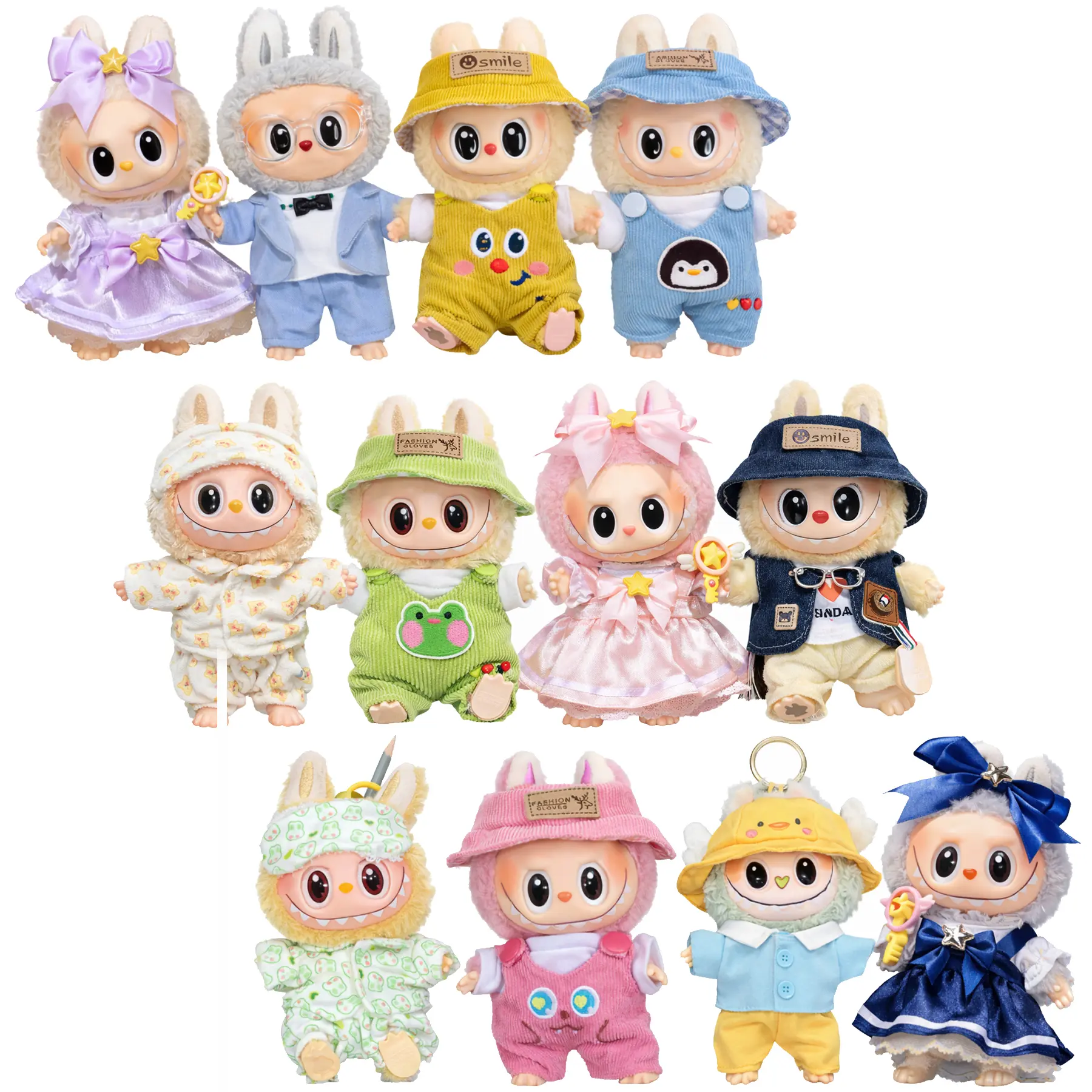 Handmade 12/13-Piece Cute Doll Clothing Set, DIY Outfit & Accessories for Doll Making Projects