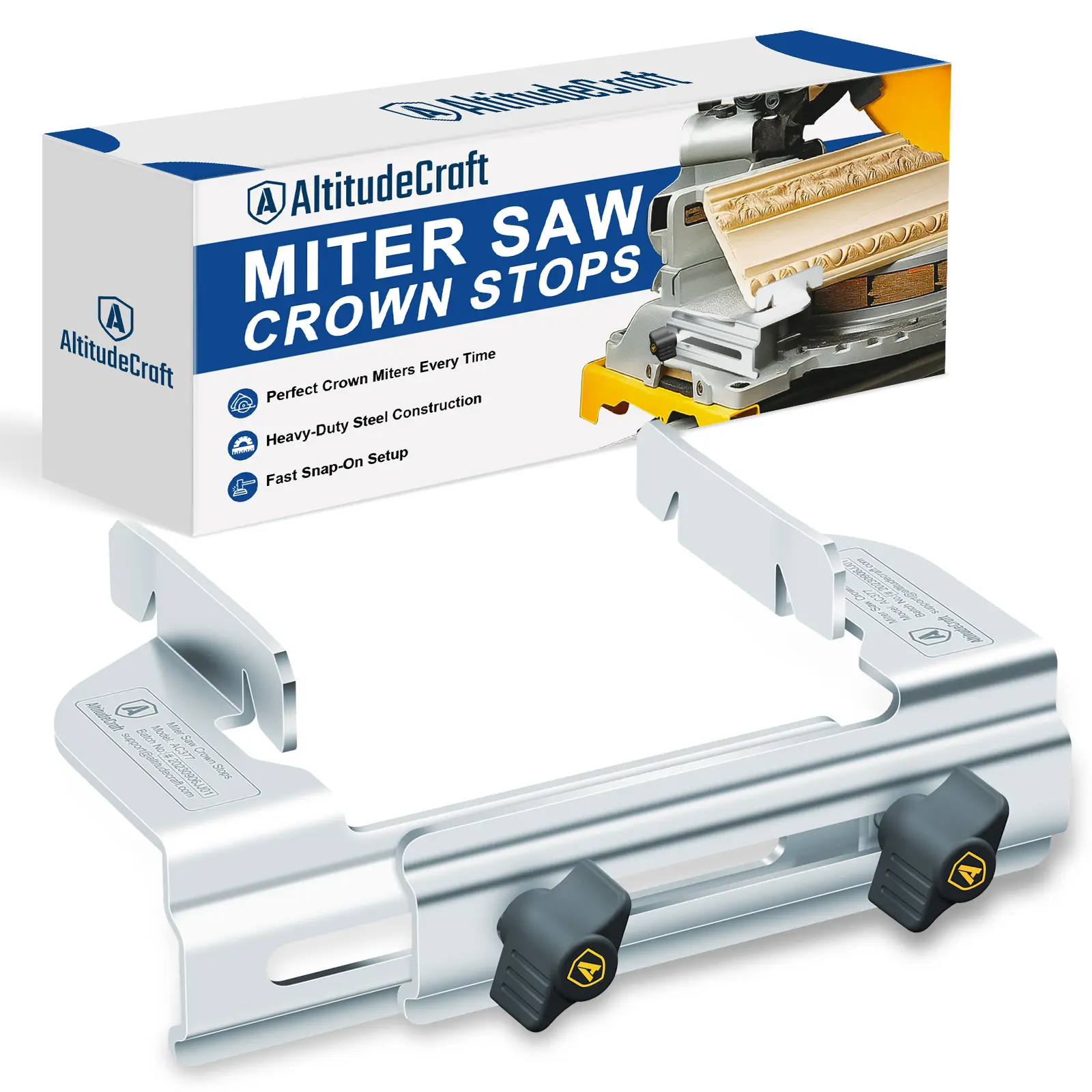 AltitudeCraft Crown Stops for Miter Saw, Crown Molding Jig, Compound Angle Cutting Tool, Fits DEWALT DWS780 DW718 DW716, Miter Saw Accessories, Woodworking Jig, Precision Cutting Guide, Carpentry Tools, DIY Home Improvement #Summervibes #fathersdaygift