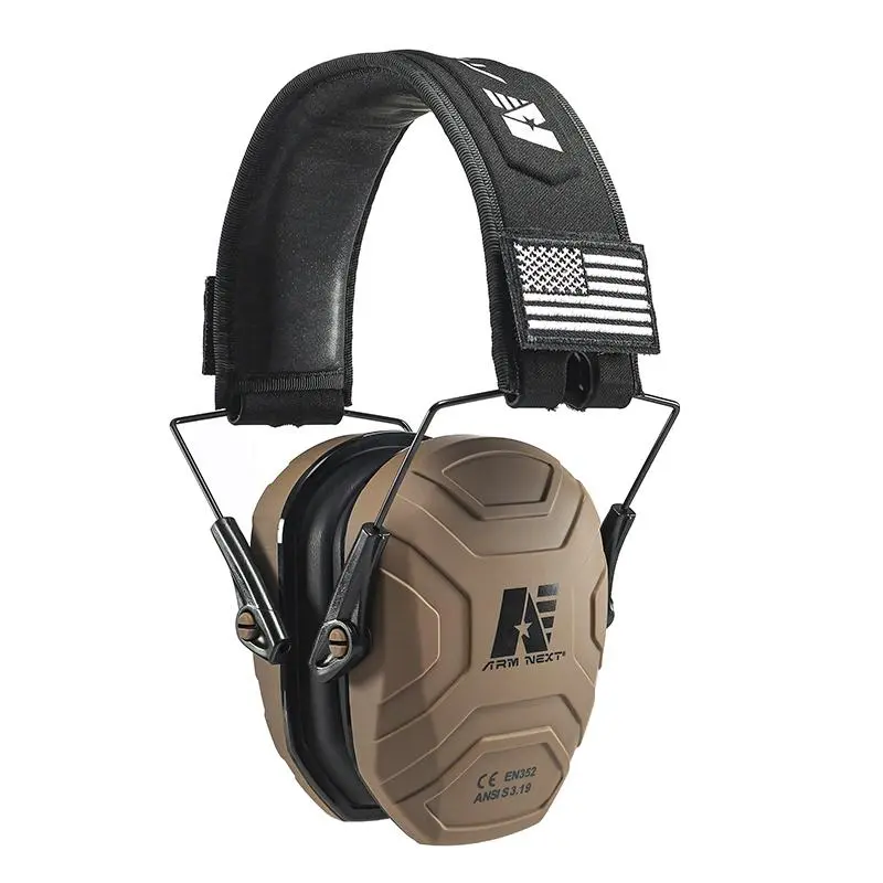 ARM NEXT Tactical Hearing Protection Earmuffs, Adjustable ABS Safety Gear with Knitted Headband, 26dB NRR Foldable, Adjustable Slider Fit, High Impact ABS, Tactical Look, 11x10x12 cm, 243.2g for Outdoor Shooters & Work Site Use, Unisex