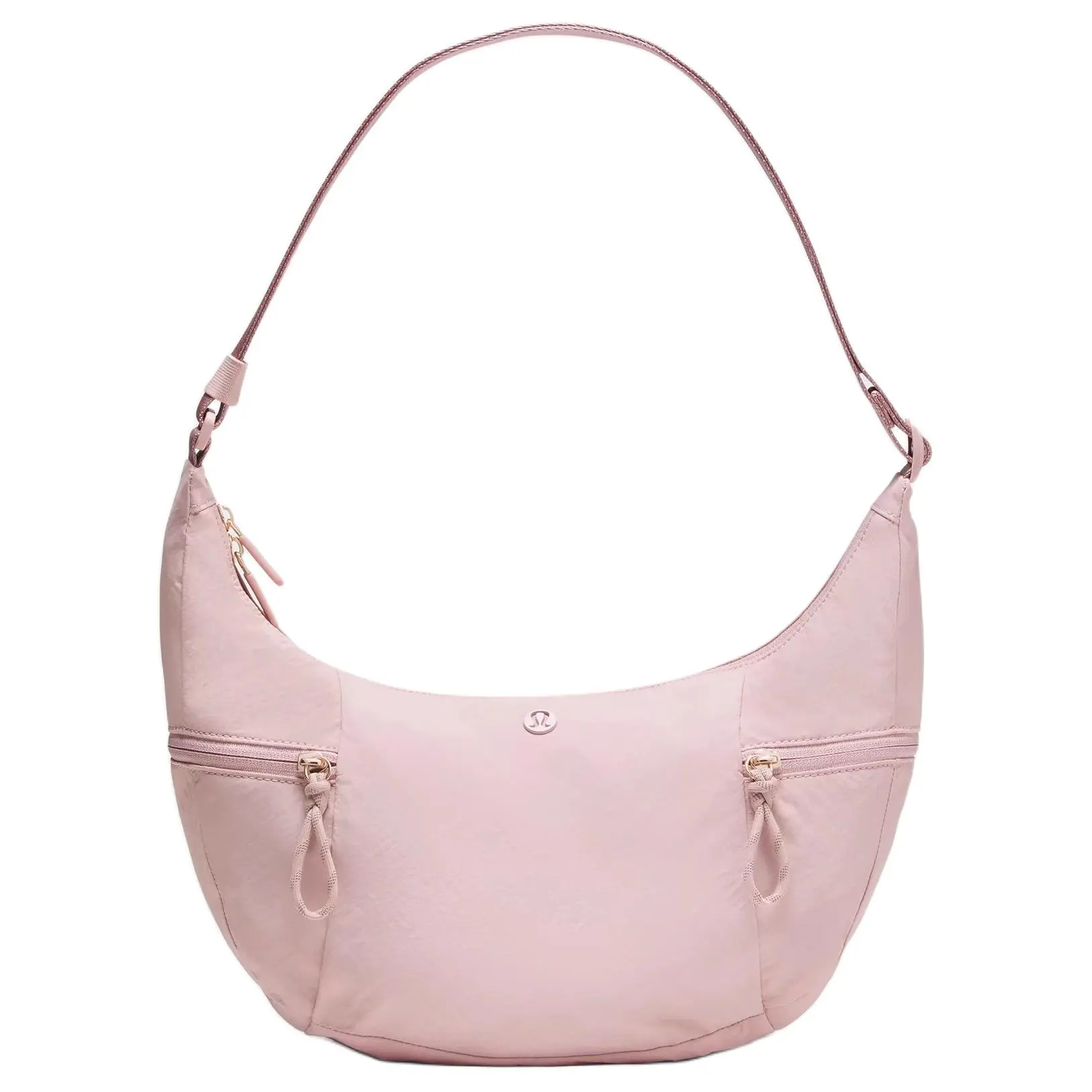 Women's Lululemon Slouchy 6L Logo-Embroidered Nylon Shoulder Bag - Handbag Shoulder Bag, Nylon Purse (Smoky Pink)