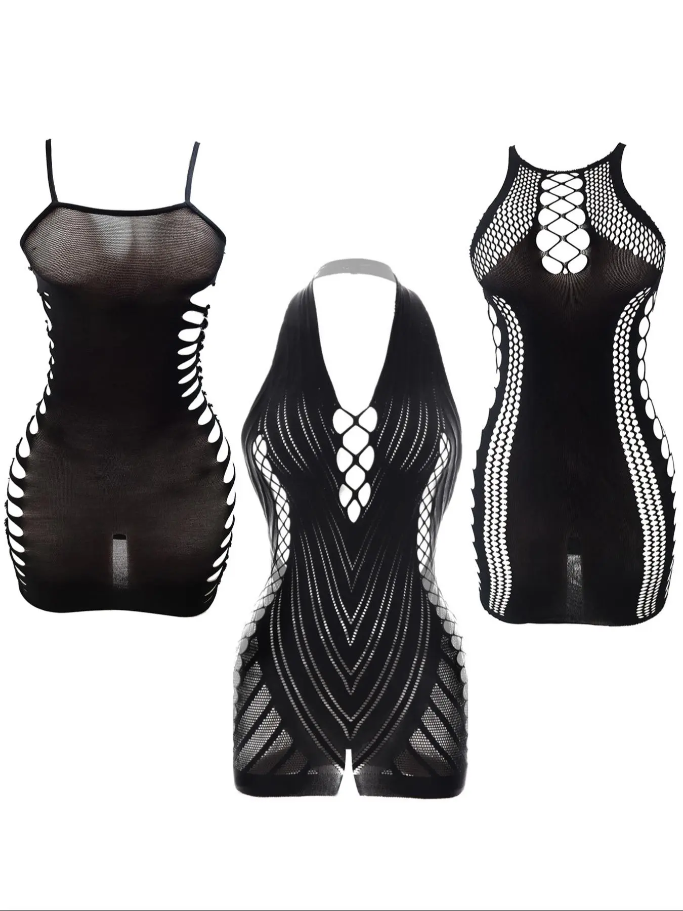 Women's Solid Fishnet Cover Up Dress, Casual Hollow Out Bodycon Cover Up for Beach Holiday Vacation, Ladies Swimwear for All Seasons, Swimsuit Cover Up, Beach Cover Ups, Beachwear Cover Up, Mesh Cover Up, Swimwear Coverups, Coverups for Bathing Suits