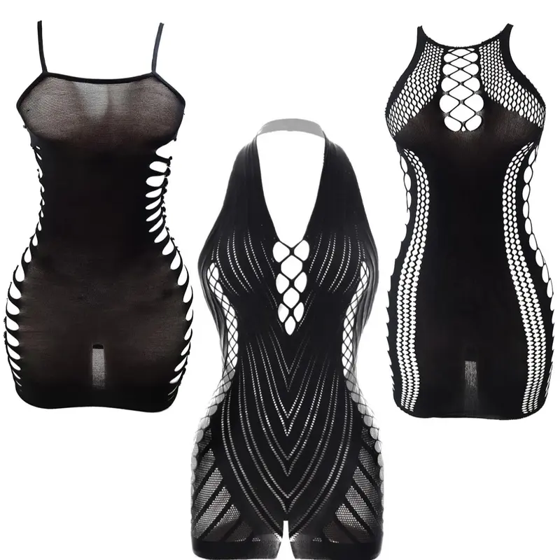 Women's Solid Fishnet Cover Up Dress, Casual Hollow Out Bodycon Cover Up for Beach Holiday Vacation, Ladies Swimwear for All Seasons, Swimsuit Cover Up, Beach Cover Ups, Beachwear Cover Up, Mesh Cover Up, Swimwear Coverups, Coverups for Bathing Suits