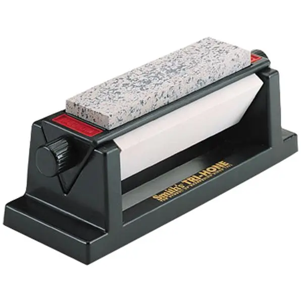 Smiths Tri-Hone Knife Sharpening System with Medium, Fine, and Coarse Sharpening Stones, Stone
