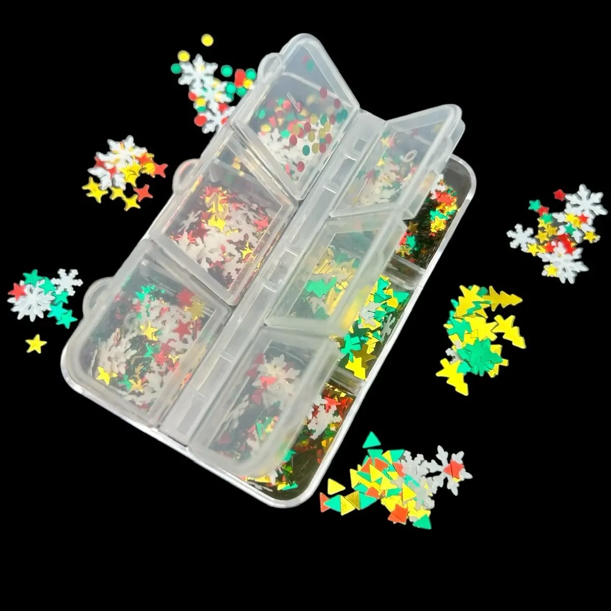 Lash Decal Stickers - 6-Container Set with Multicolor Themes, Lightweight Apply-Easily Cosmetic Makeup Supplies for Eyelash Art Enthusiasts, Vibrant