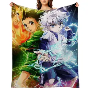 Hunter-x-hunter-Flannel Throw Blanket for Girls Boys- Ultra Soft, Anti-Shrink & Wrinkle-Resistant ,Quick-Dry, Machine Washable Cozy Throw ,Perfect Gift for Kids Adults A-51