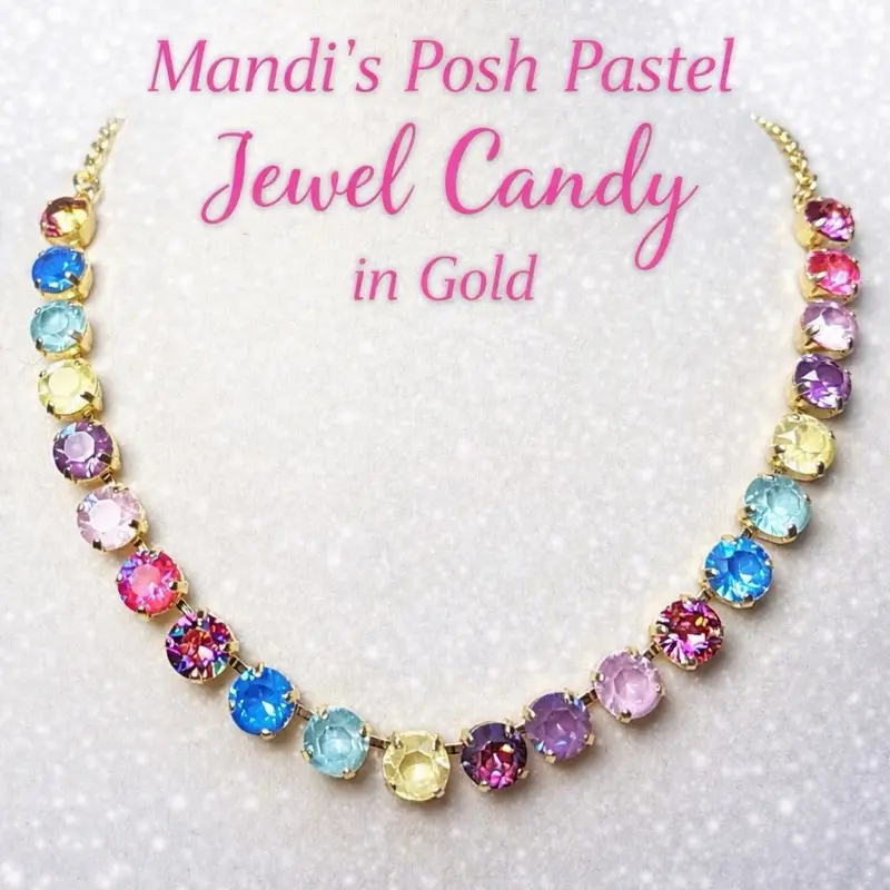 Mandi's Posh Pastel Sparkle Candy Necklace