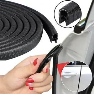16.5FT Car Door Seal Strip - U Shape Rubber Weather Stripping for Soundproofing, Dustproof Edge Guard Trim, Universal for Cars, Trucks, SUVs, RVs