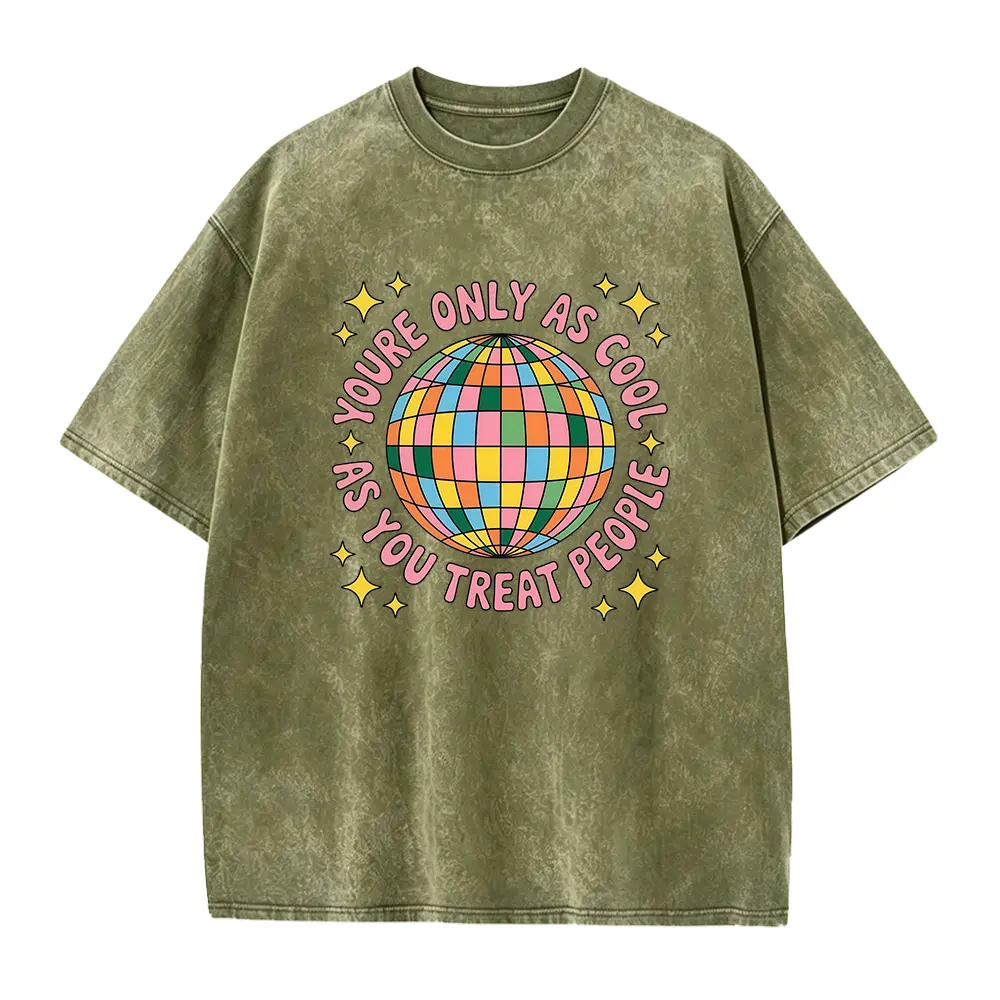 You're Only As Cool As You Treat People Tshirt, Disco Ball Sweatshirt, Positive Affirmation Hoodie, Mental Health Tee Casual Cotton