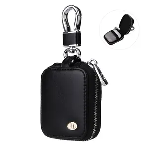 Earbud Case, PU Leather Zipper Storage Pouch with Keychain, Portable Protective Bag for AirPods 1/2/3/4/Pro 2, Wireless Earphones, Wired Headphones, USB Cable & Small Accessories