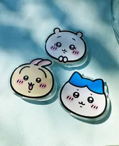 Chiikawa Phone Grip Accessory | Usagi Hachiware Charm Kindle Stand, Accessory, Holder, Kawaii Animal Cute Acrylic Momonga Miffy, Magnetic Mobile Phone Stand, Cute Phone Grip Kawaii Phone Grip, Accessory, Holder, Charm, Kindle Stand