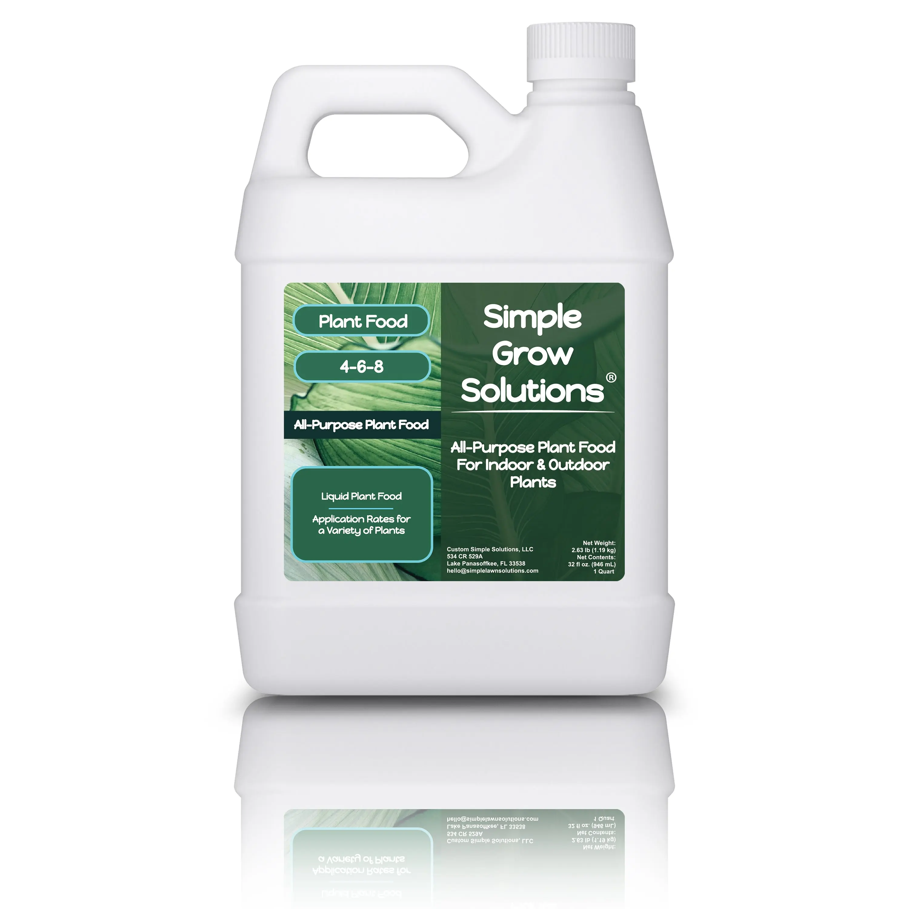 All-Purpose Liquid Plant Food 4-6-8 | NPK Fertilizer for Houseplants, Indoor & Outdoor Plants | Lush Healthy Growth | 32 oz