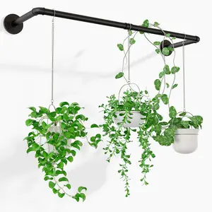 Bamworld Hanging Planters for Indoor Plants Plant Hanger Indoor Hanging Plant Holder Window Plant Shelves Metal Rod(Pot&Plant Not Included) 36.2in Indoor, Outdoor Christmas Decorations