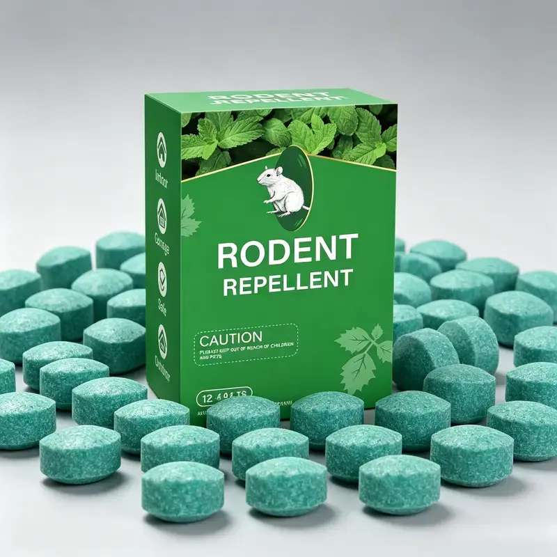 Mouse Rodent Repellent, 12 Pack Peppermint Lemon Oil Mice Repellent for Squirrel Rats Spider Pests, Natural Deterrent for Kitchen, Warehouse, Car, Indoor, Outdoor, Safe for Pets Family