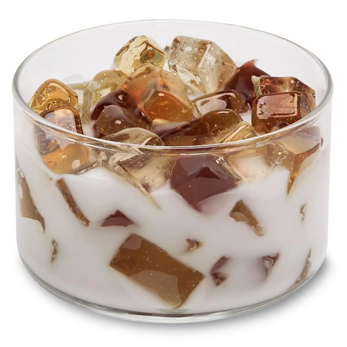 212 MAIN Frosted Gingerbread Stained Glass Wax Bowl Scented Candle - 9.5 oz 2-Wick, Vanilla-Infused Creamy Fragrance, Translucent Gel, Many Hours of Aromatic Delight, Festive Room Decor, House Decoration Party Gift