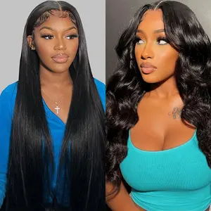 [Combo sale 28"&22"] 13x4 Lace Front Wigs Human Hair Pre Plucked 180 Density 28 Inch HD Body Wave Lace Front Wigs Human Hair wigs for Women