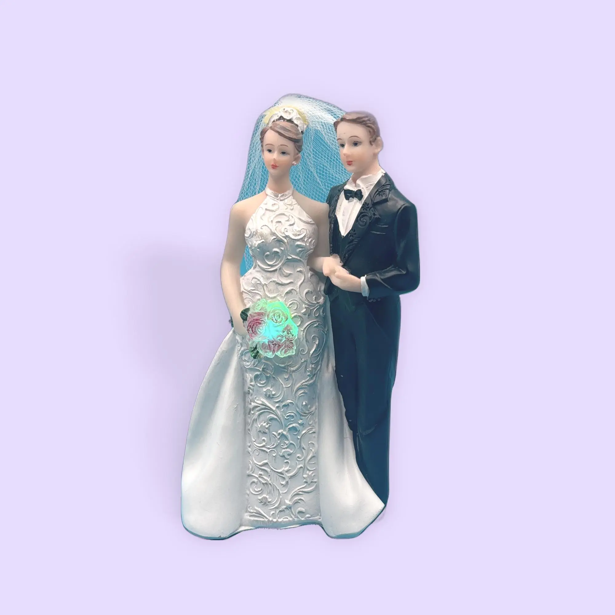 5 in Light-Up Wedding Couple Decor, Home Supplies Decorative Ornament for Religious & Home Decor, Lights