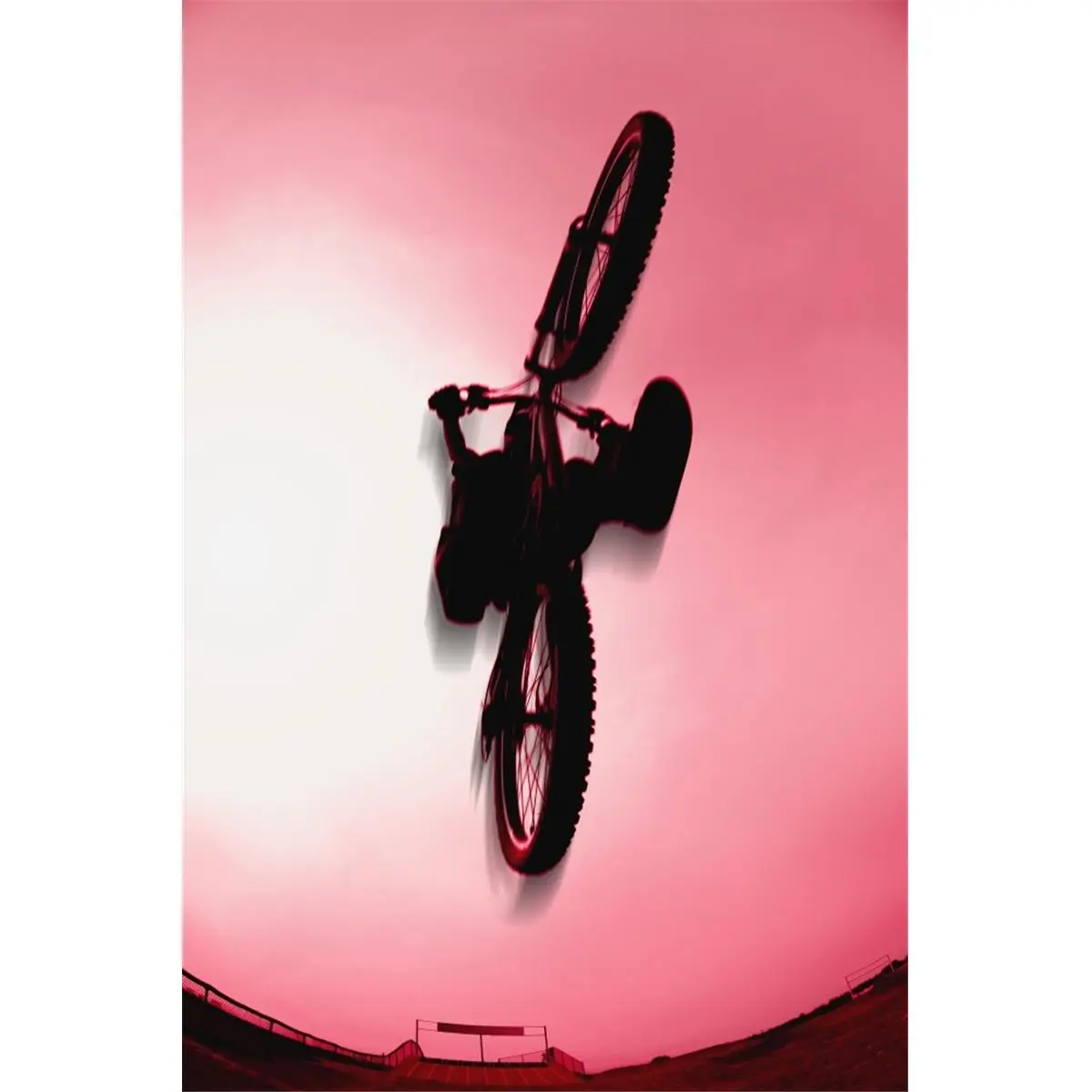 Artistic Silhouette Stunt Bike Rider Poster Print by Corey Hochachka - 22x34 Large Home Decor, Ideal Gift for Home Supplies Enthusiasts