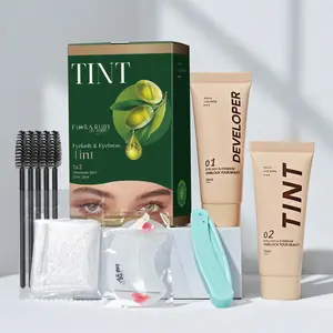 Eyelash & Eyebrow Tint Kit, 1 Box Natural Eyebrow Makeup Kit, Long-lasting Fixed Spot Tint, Instant Eyelash & Eyebrow Tint with Natural Results, Cosmetic, Brow Treatment Set