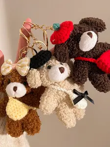 Cute Bear Plush Keychain, Soft and Adorable Teddy Bear Charm, Perfect Gift for Kids and Adults, Stylish Accessory for Bags and Keys, Cute Soft Keychains