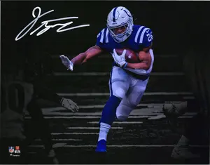 Jonathan Taylor Indianapolis Colts Autographed 11" x 14" Stiff Arm Spotlight Photograph - Fanatics Authentic Certified