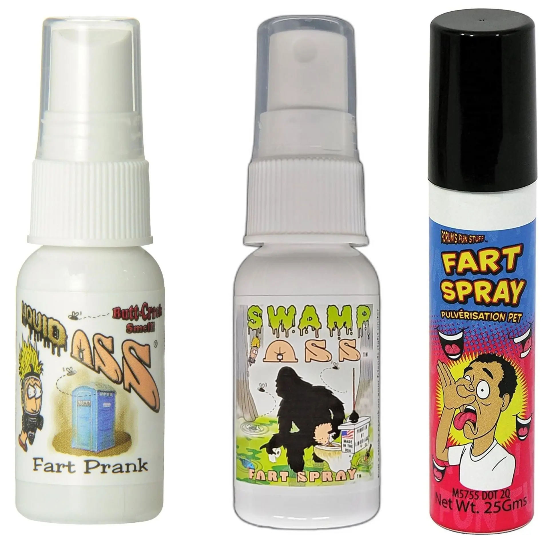 Liquid Ass Swamp Ass Fart Spray Combo Set Authentic Butt Crack Smell High-Quality Prank Joke for Office College April Fool's