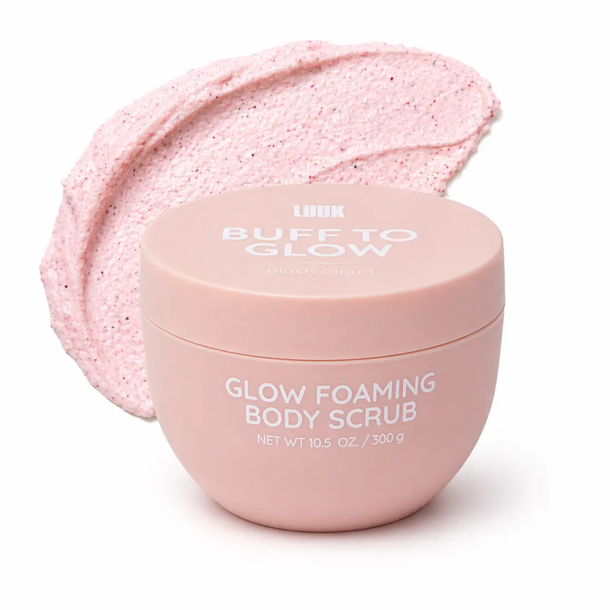 Foaming Body Scrub 300g for Strawberry Legs & KP, Whipped Exfoliating Body Polish for Smooth Glowing Skin