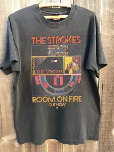 The Strokes T-shirt Rock Band Retro Tee Classic Style Unisex Charcoal Tee Nh9740
