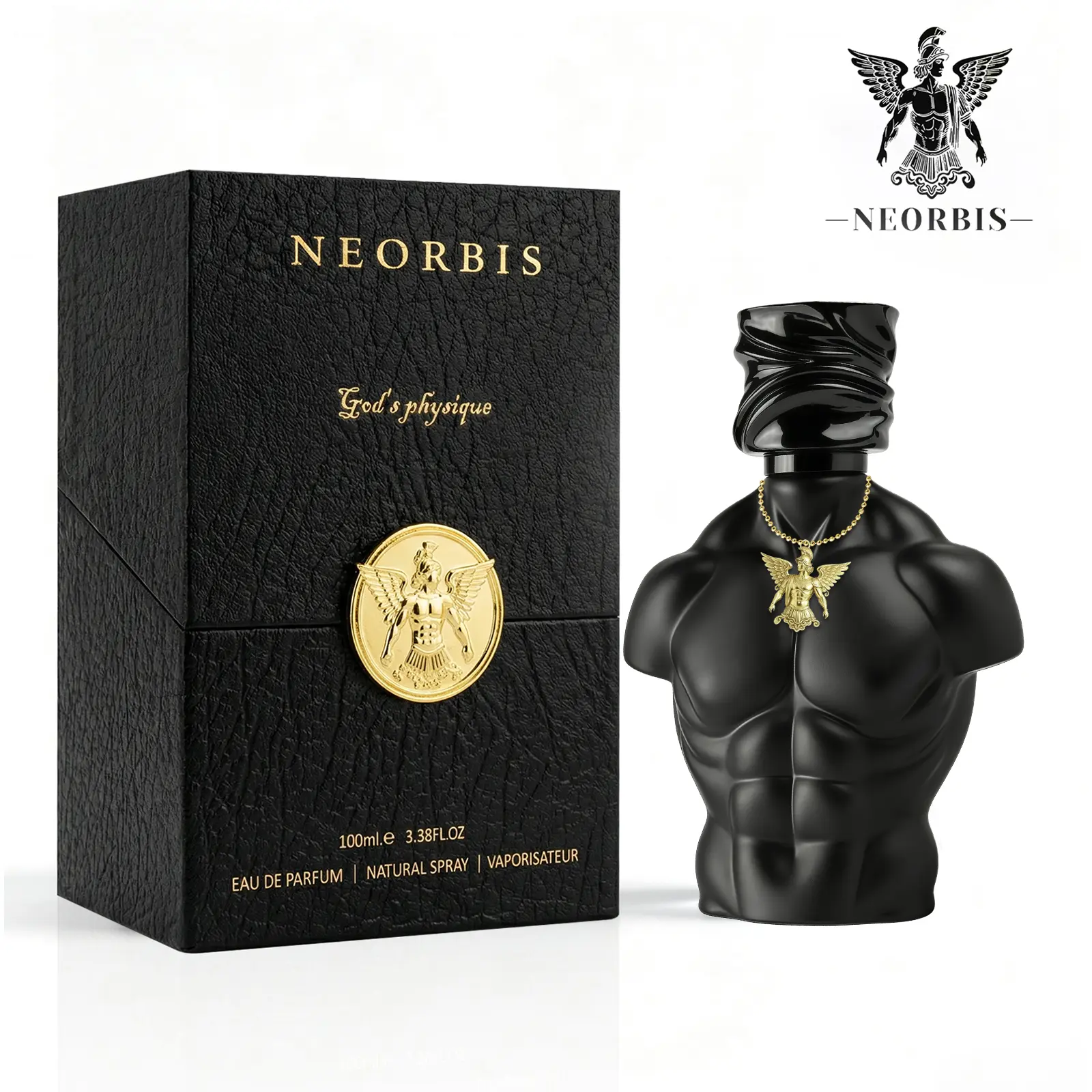 Back-to-School Sale NEORBIS The Scent of Strength Men's Cologne, 100 mL Eau de Parfum, Bold Citrus & Warm Spice Scent in a Sculpted Abs Bottle, Made to Stand Out from Day to Night