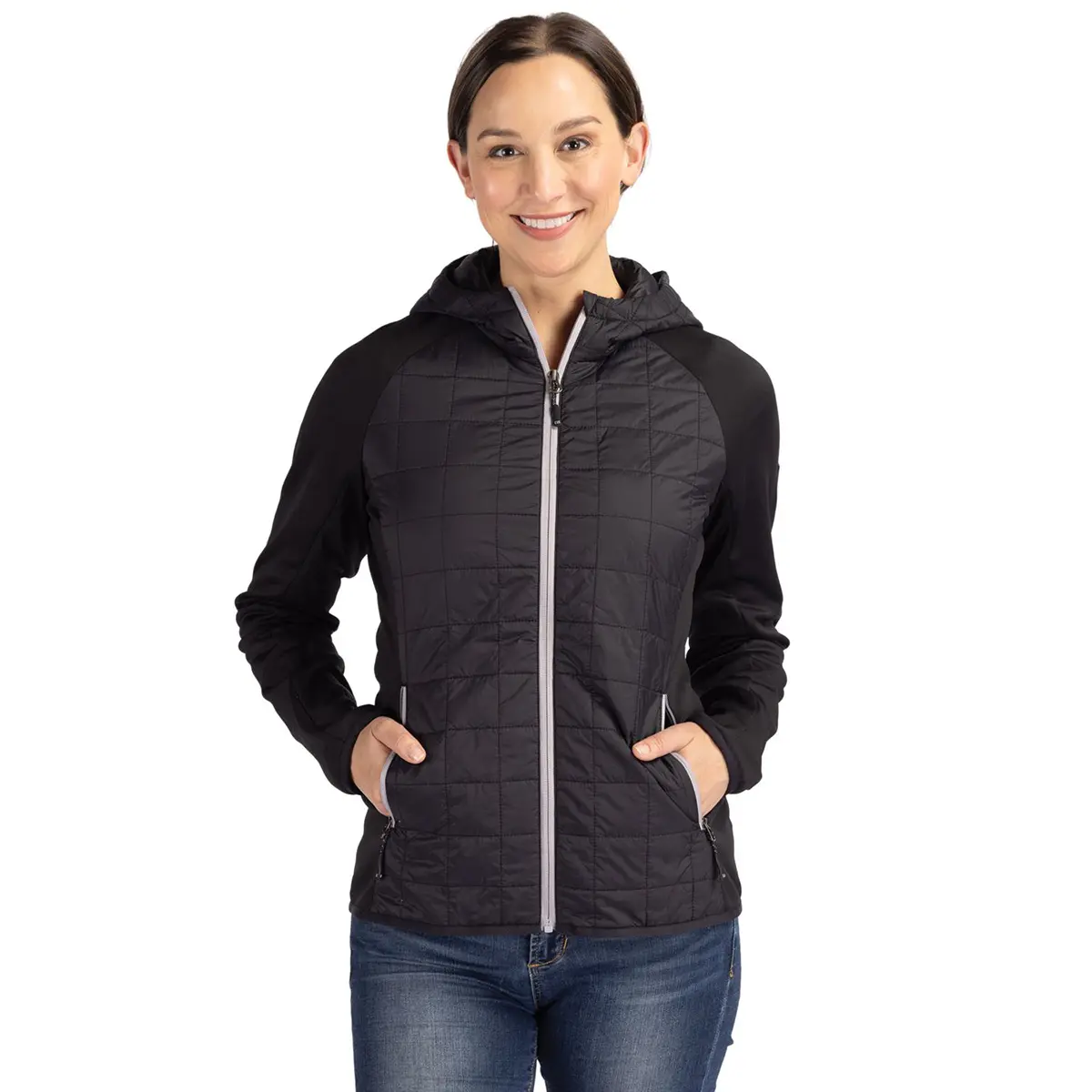 Cutter & Buck Rainier Primaloft Womens Eco Full Zip Hybrid Jacket