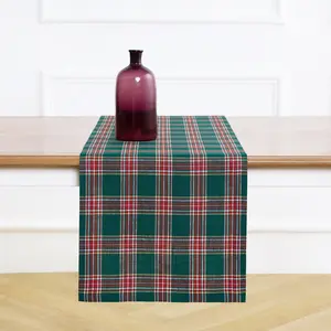 Green Tartan Plaid Table Runner