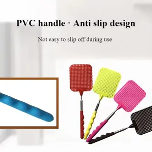 5pcs Telescopic fly swatter manual plastic stainless steel rod with long rod mosquito swatter home sharp tools