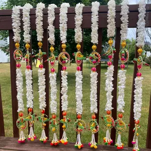 LoveNspire Colorful Handcrafted Plastic Jasmine Parrot Flower Strings - Christmas Contemporary Decorative Artificial Ornaments for Home, Weddings
