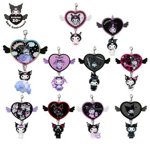 Sanrio Kuromi 20th Anniversary Mini Charm Blind Box - Cartoon Keychain Obsession Item, Multiple Charms, Playful, Whimsical Toy (Fashion Costume Jewelry Accessory Keychain), Cartoon Keychains