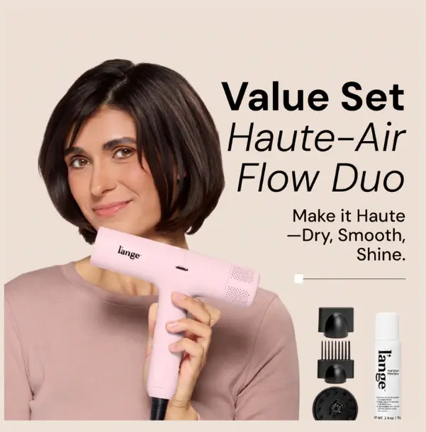 L'ANGE HAIR  - Haute-Air Flow Duo - Smooth Operator Heat-Styling Dryer for Curly Hair, Ultra-Fast Personal Care Appliance, Curly Hair Dryers