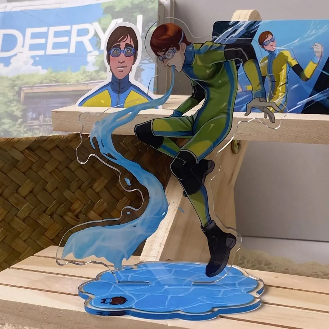 2 ops Dispatch Game Z-Team Water Boy Acrylic Standee |  Handmade Fan Merch
