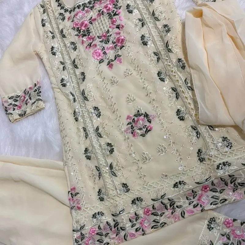 Beautiful salwar suits in different colors and designs Featuring Intricate Embroidery Design