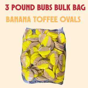 Bubs Bulk Bag - Banana Toffee - 3 Pounds - Swedish Candy - Imported From Sweden