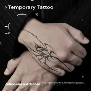 American Spider Totem Arm Herbal Juice Tattoo Sticker, Sticker Tattoos, Durable Waterproof Trendy Body Art, Unisex Temporary Tattoo for Stylish Looks